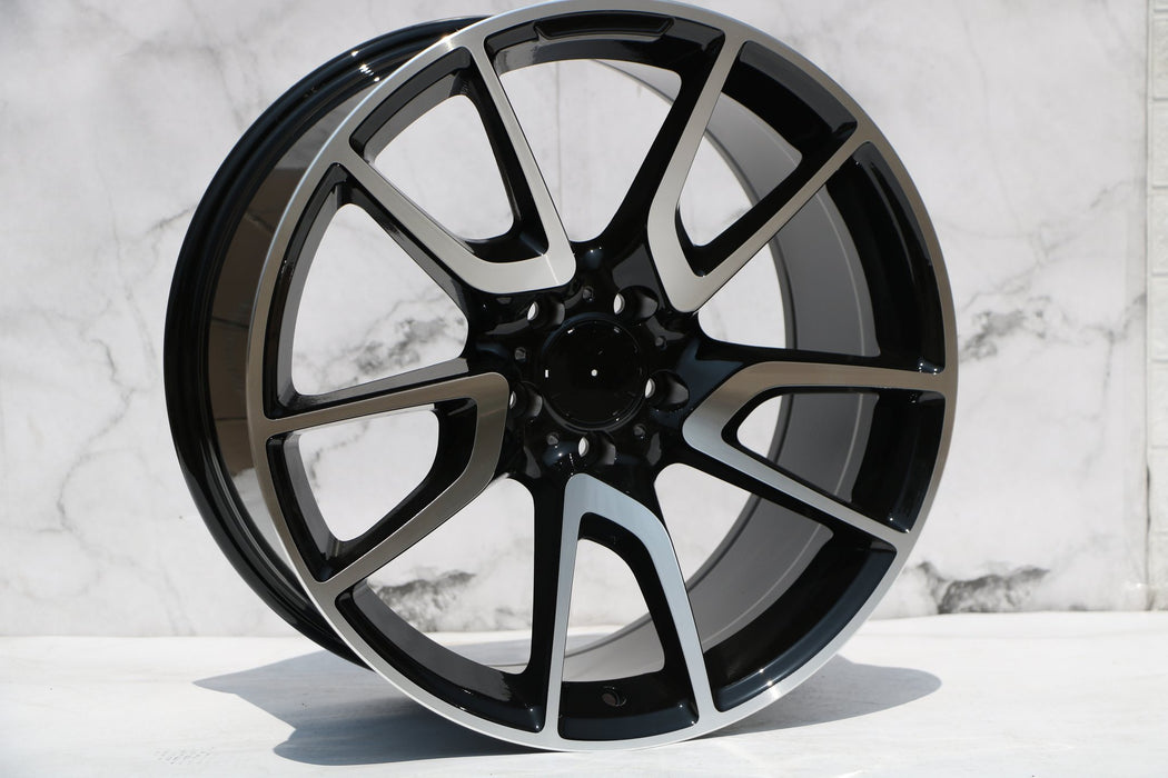 AMG E43 Style Wheels Black Machined Face