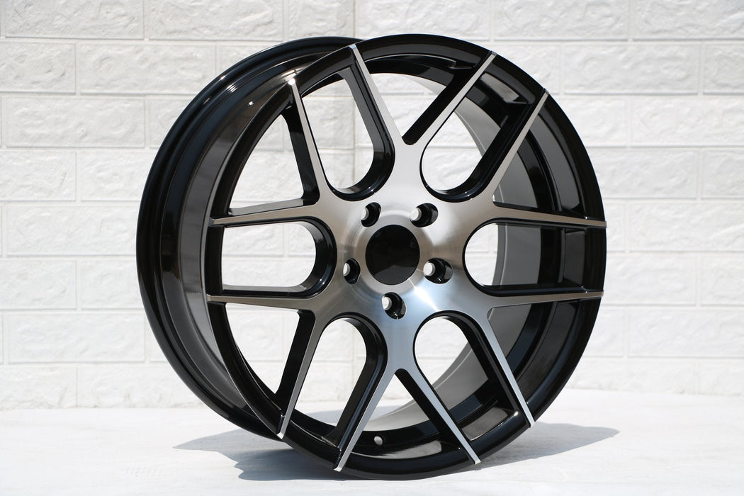HRE P40S Style Wheels Black Machined Face
