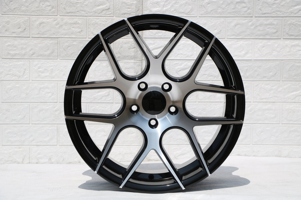 HRE P40S Style Wheels Black Machined Face