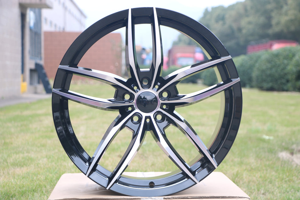Voss Style Wheels Black Machined Face
