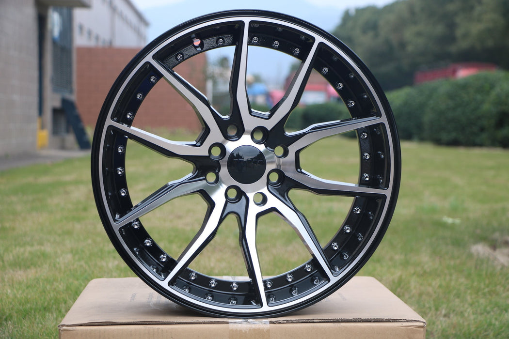 Mesh Style Wheels Black Machined Face