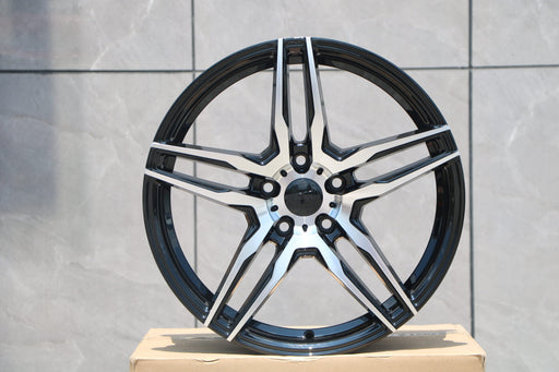 18 Inch A1 Style Wheels Black Machined Face