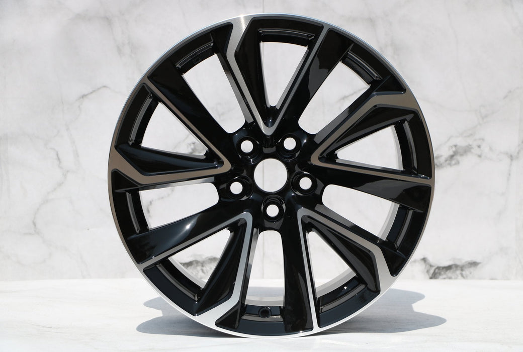 20 Inch Corolla Gazoo Wheels Black Machined Face