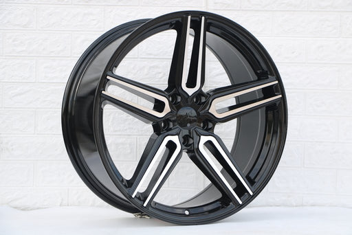 Hybrid Style Wheels Black Machined Face