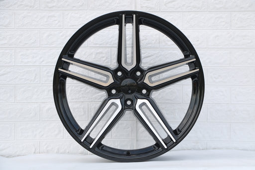 Hybrid Style Wheels Black Machined Face