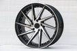 Swirl Style Wheels Black Machined Face with Rivets