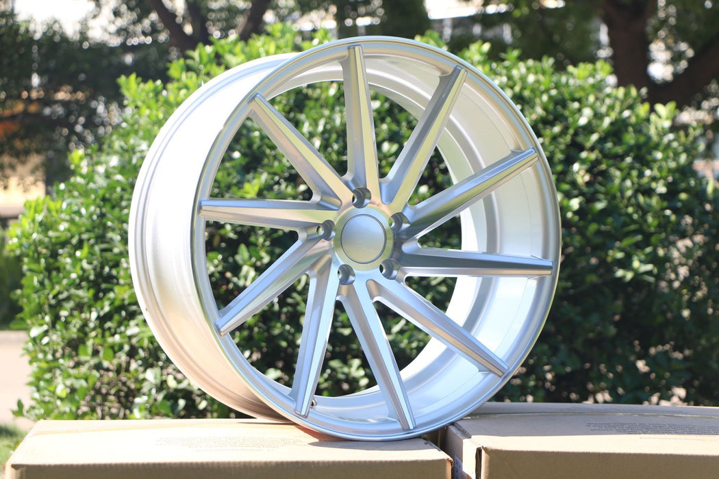 Swirl Style Wheels Silver Machined Face