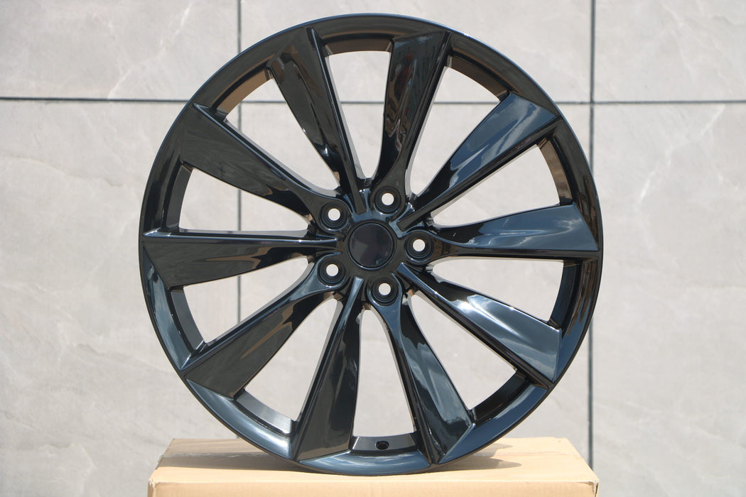 Tesla Model S Turbine Wheels Gloss Black