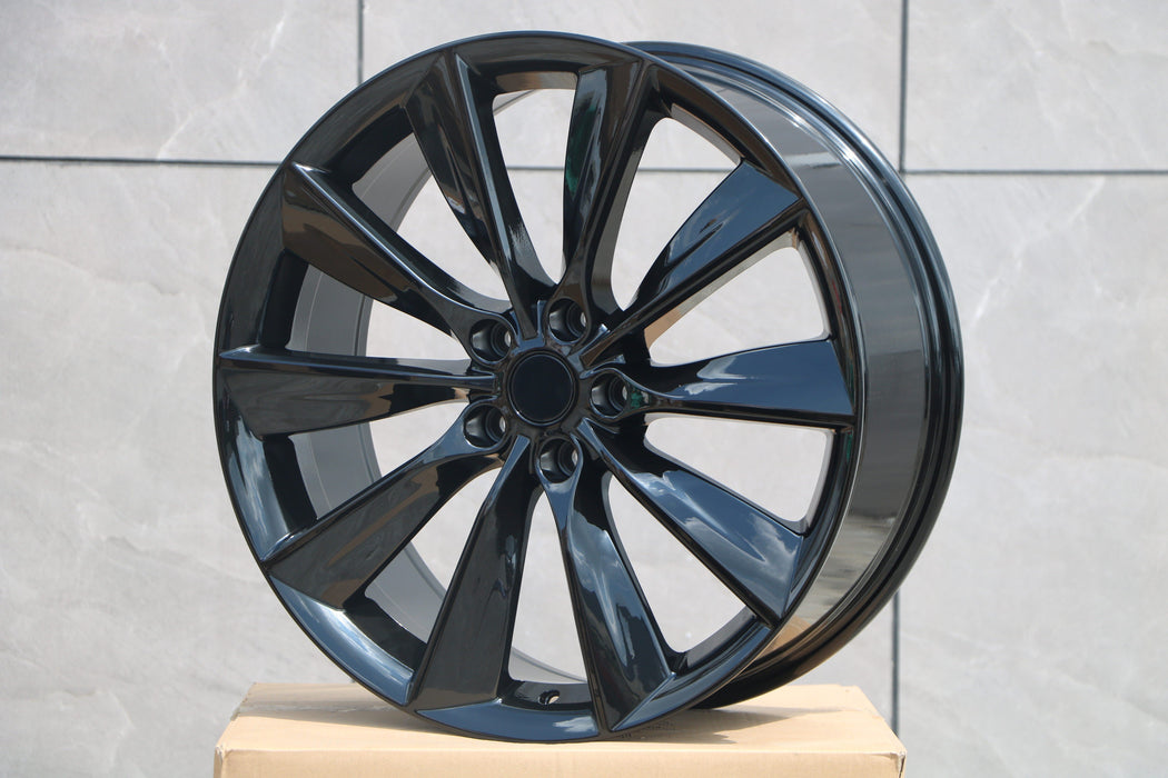 Tesla Model S Turbine Wheels Gloss Black