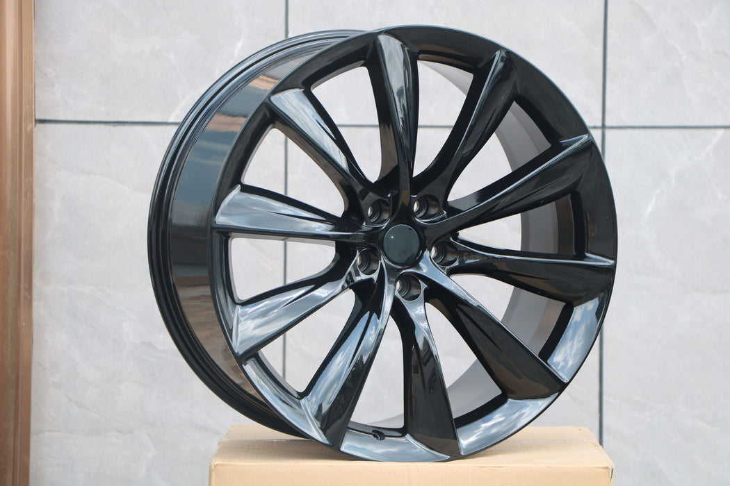 Tesla Model X Turbine Wheels Gloss Black