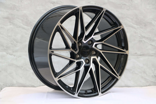 KT Style Wheels Black Machined Face