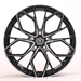 GT Style Wheels Black Machined Face