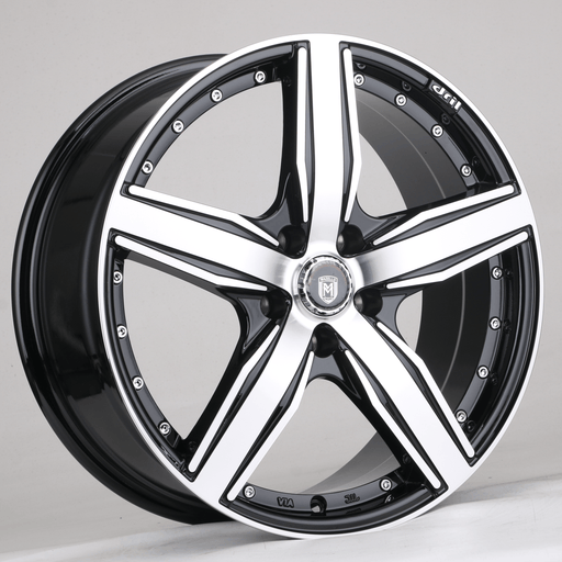 Star Style Wheels Black Machined Face