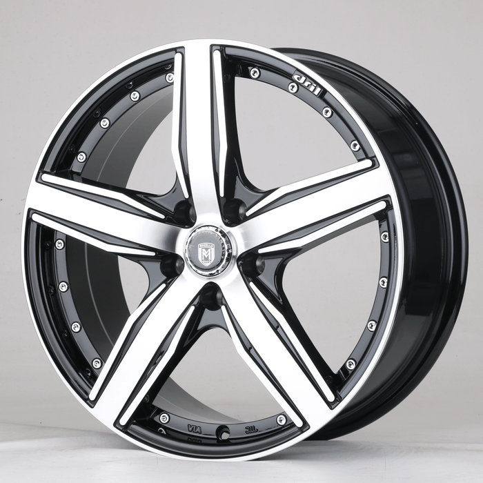 Star Style Wheels Black Machined Face
