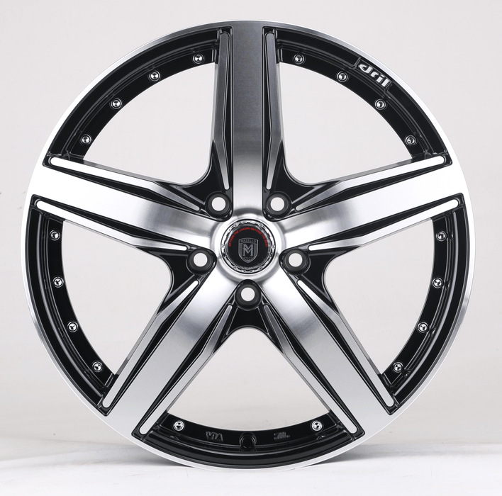 Star Style Wheels Black Machined Face