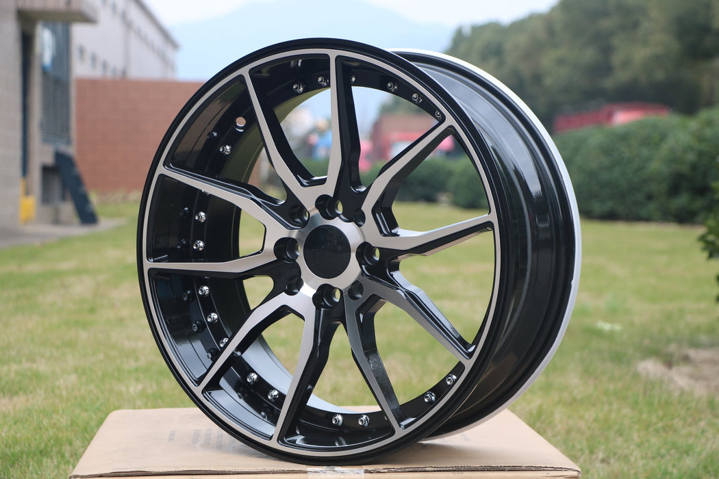 Mesh Style Wheels Black Machined Face