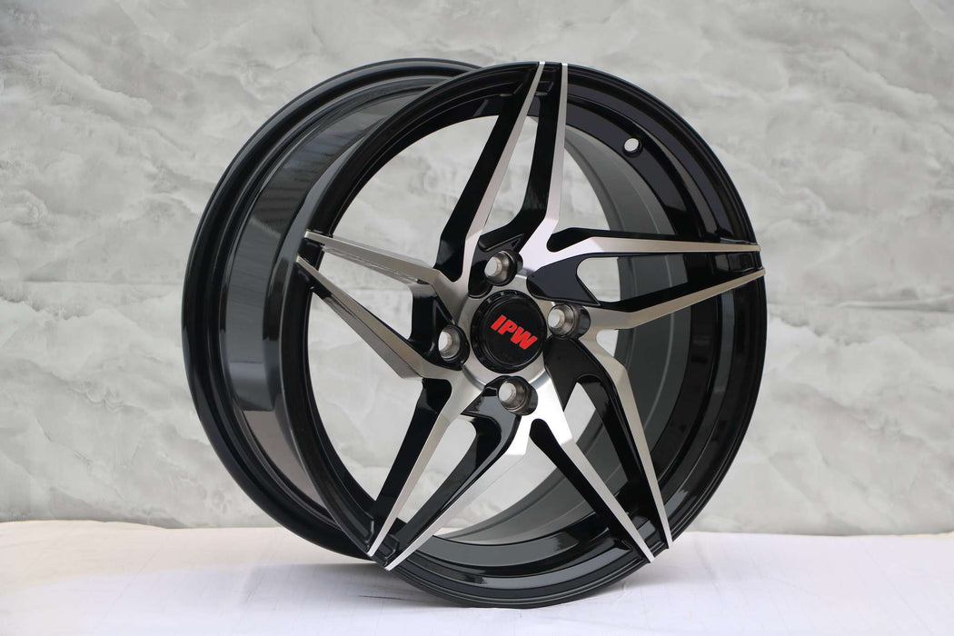 Diamond Style Wheels Black Machined Face