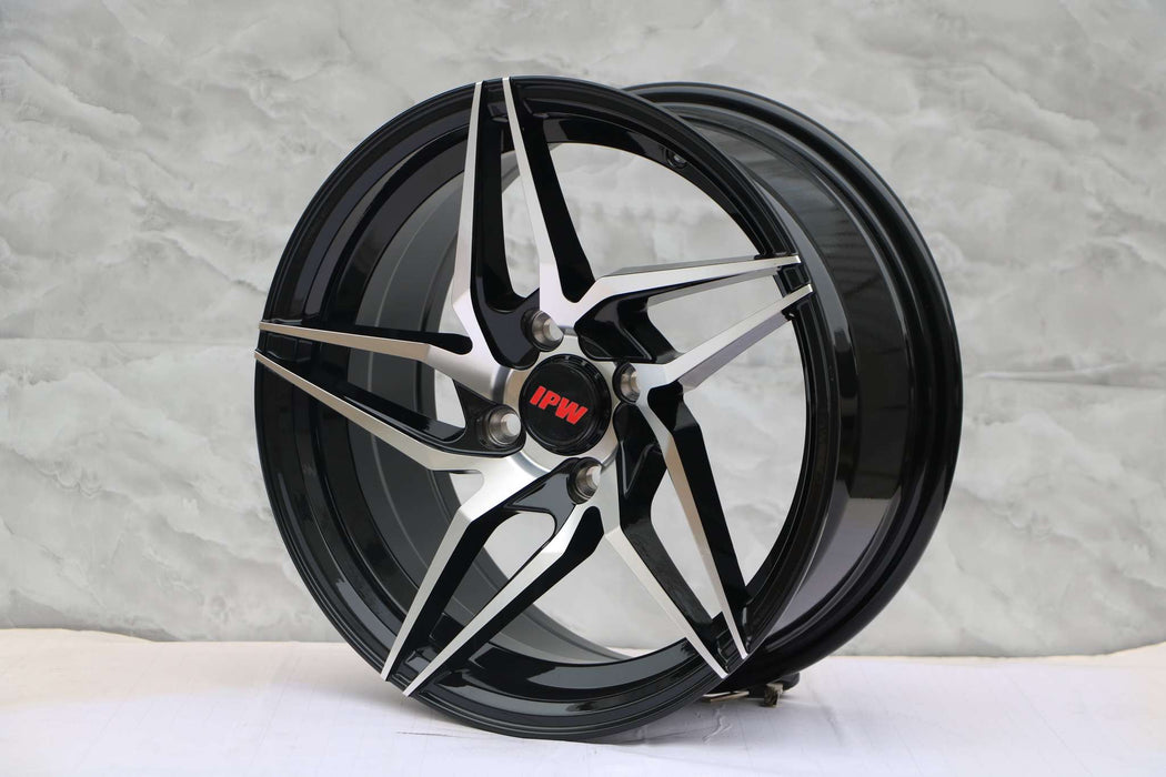 Diamond Style Wheels Black Machined Face